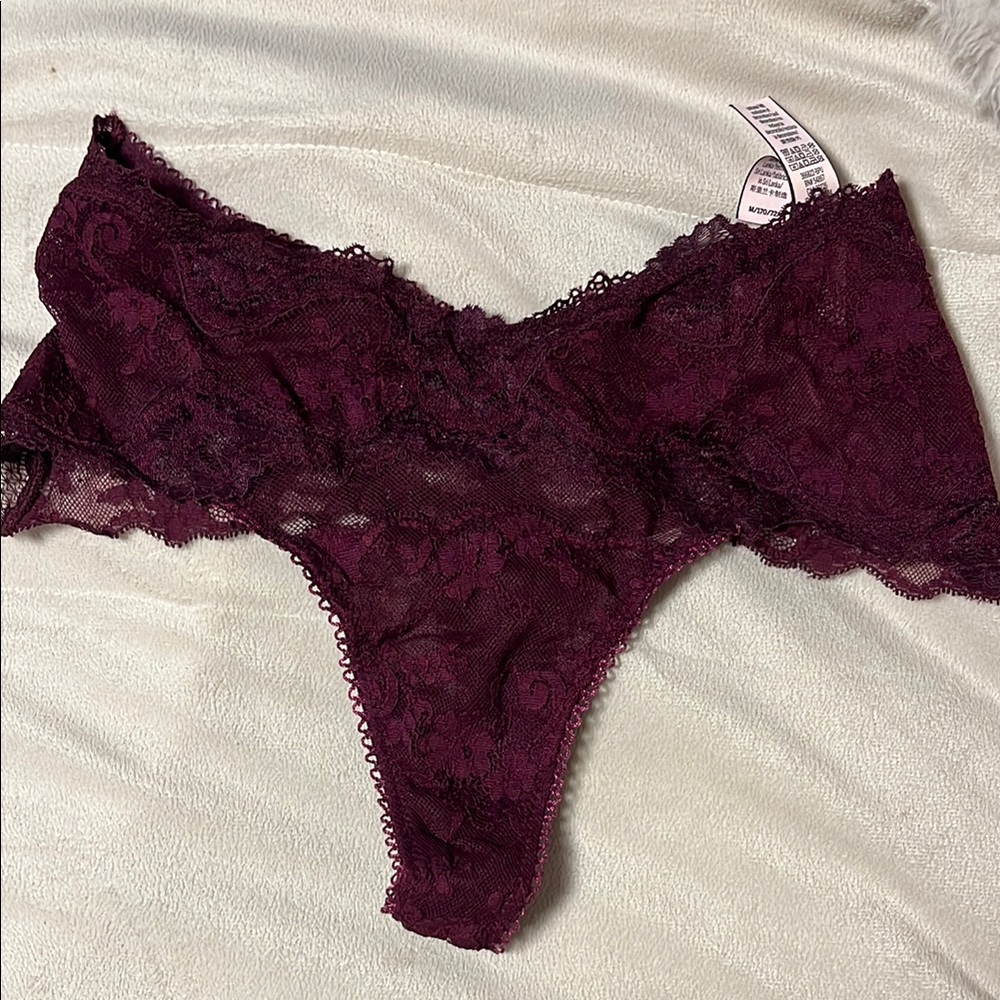 Lace Burgundy Panties thing high waist